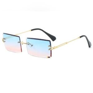 New women's fashion rimless square sunglasses
